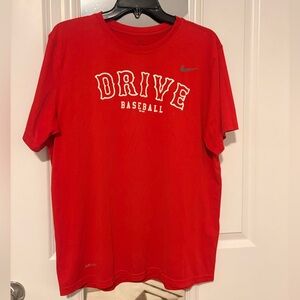 Nike Dri-Fit Drive Baseball T-Shirt Red Athletic Tee Men’s XL